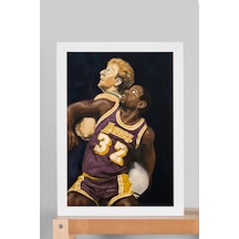 Magic Johnson Larry Bird Çerçeveli Tablo - Basketbol Nba Posteri Tablo