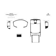 Isuzu D Max Çift Kabin 4x4 Konsol-torpido Kaplama 2005-2006 6 Parça-siyah Karbon Siyah Karbon
