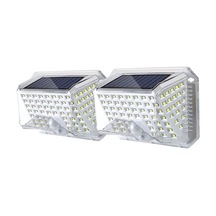 Güneş Enerjili Hareket Sensörlü Duvar Aydınlatma, 130 Lümen Parlaklık, 28ft Algılama Mesafesi, 2'li Set