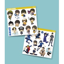 Parlak -bachira-bluelock-meguru Bachira-parlak Kağıt -2li Sticker Set-telefon Süsleme Blue Lock Mavi