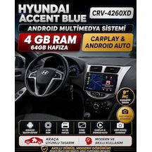 Hyundai Accent Blue Android Multimedya Sistemi 2011-2017 Crv-4260xd Gri Çerçeve 9"