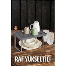 Dolap Içi Raf Yükseltici Gri Boundless Design Plastik 10 X 15 Çok Renkli Tr Diğer