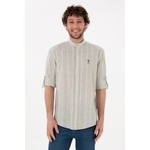 U.S. Polo Assn. Erkek Hakim Yaka Açık Haki Gömlek 50306392-VR183