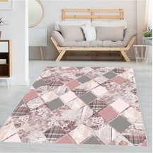 Rovigo Home Dijital Baskı Kaymaz Taban Salon Halısı Rvg1340 Çok Renkli
