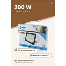 Led Projektör 200w Geniş Alan Aydınlatma Armatürü Dış Mekan Bah