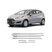 Ford Fiesta Uyumlu 2009-2017 Krom Cam Çıtası 8 Parça Paslanmaz Çelik