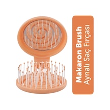 Beauty Makaron Saç Fırçası - 3d Esnek, Aynalı, Çanta Boy - Compact Detangler Yavruağzı