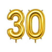 30 Rakam Folyo Balon Altın Rengi 76 Cm