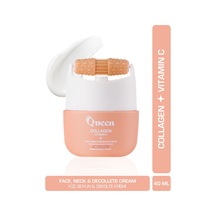 Kolajen + C Vitamini Yüz Boyun Dekolte Kremi Masaj Başlıklı Sıkılaştırıcı 40 Ml