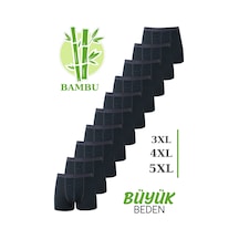 Arma Yıldız Bambu Erkek Büyük Beden Boxer Füme 10'lu Paket-füme