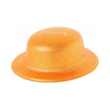 Turuncu Renk Simli Melon Yuvarlak Parti Şapkası Flzdgnkr - 84 24x26 Cm