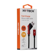 Hytech Hy-x431 1m 3a Type-c Örgülü Silver Gri Data + Şarj Kablosu