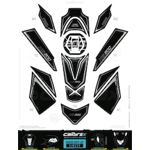 Calibrex Bajaj Pulsar Ns200 Tank Pad Full Set Xjn22v