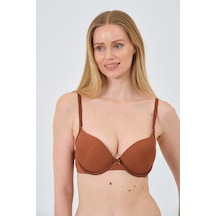 Mistirik Blera Model Push Up Destekli Extra Dolgu Detaylı Kaplı Doublu Premium Günlük Büstiyer Bakır Renk Bakır