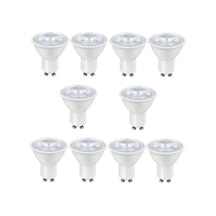 10 Adet Adet Gu10 Duylu 7 Watt Gün Işığı Led Ampul 10'Lu Paket