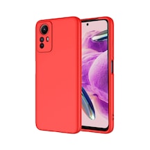Xiaomi Redmi Note 12s Kılıf Yumuşak Silikon Kamera Korumalı Lansman Pazarplus Kırmızı