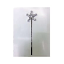 Masalsı Yıldız Peri Asası 35 Cm Beyaz Ponponlu