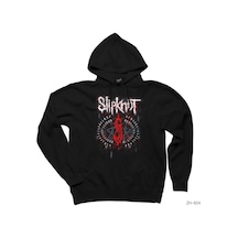 Slipknot Logo Siyah Kapşonlu Sweatshirt Hoodie Siyah