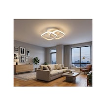 3 Renkli Kare Hol,antre,yatak Odası,çocuk Odası Için Beyaz Kasa Modern Led Avize