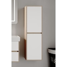 Denko Forever 45 Cm Beyaz Banyo Çamaşır Boy Dolabı Antrasit
