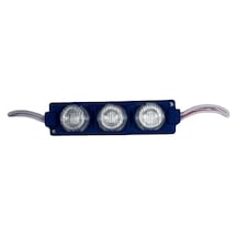 24 Volt Mavi Watt 3 Lü Lensli 3030 Reklamcı Modül 10 Adet 1 Adet