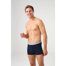 U.S. Polo Assn. Erkek Lacivert Tekli Boxer 80621 Baskılı