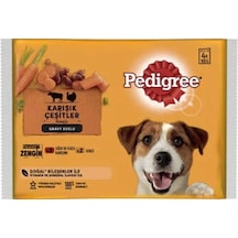 Pouch Sığır Etli Kuzulu Ve Hindili Yetişkin Köpek Konservesi 4x100 Gr