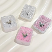 Airpods 1. Nesil / 2. Nesil İçin Kılıf Glitter Shiny Pembe Airpods 1/2 İle Uyumlu Kılıf - Pembe