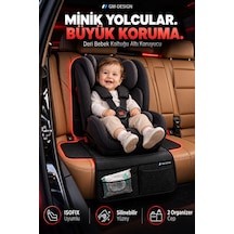 Deri Oto Çocuk Bebek Koltuğu Koruyucu - Isofix Uyumlu - Leke Tutmuz - Silinebilir