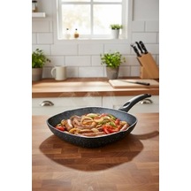 Carolin 2 Parça Grill Tava Seti Siyah 26 Cm -28 Cm Açık Gri