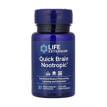 Quick Brain Nootropic, Lutein Zeaxanthin Gotu Kola Bacopa 30 Vejetaryen Kapsül