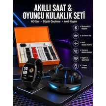 Mey İthalat 7 Kordonlu Akıllı Saat Ve Kulaklığı Anc Özelliği Kulak İçi Mikrofonlu Sesli Görüşme