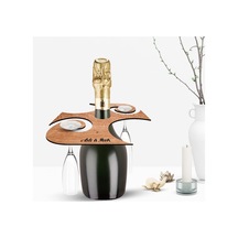 Kişiye Özel İkili İsimli Ahşap Şarap & Şampanya Bardağı Organizer N11.25139