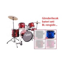 Extreme Xds565 Bl - Mavi Akustik Davul Seti