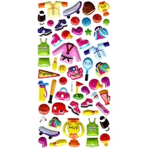 Sticker Kabartmalı Stiker Defter, Planlayıcı Etiket Limlra-005 - 17x9 Cm - Spor Beyzbol Golf