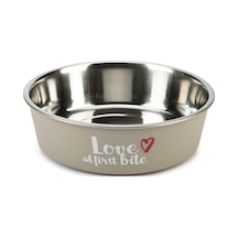 Beeztees Köpek Mama Su Kabı, Paslanmaz Çelik, Gri, 17cm, 750ml