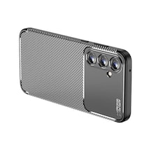 Samsung Galaxy Uyumlu, A15 4g Kılıf Auto Focus Karbon Kapak - Siyah