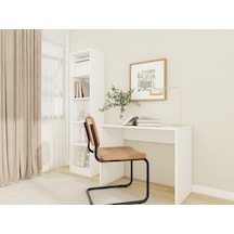 Beyaz Ahşap Çalışma Masası