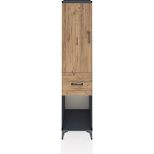 Hyperion Dolap Tek Raflı Tek Çekmeceli Tek Askılı 44x44x195 Antrasit-çam Antrasit