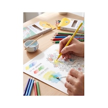 Aquarel Suluboya Kalemi 12 Renk 1 Paket Adel Karton Kutu Sulu Boya Kalemi 12 Li Fırça Hediyeli Sanatsal Kaliteli Çok Renkli