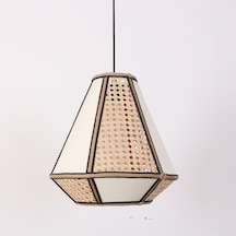 Özden 35x37 Cm Doğal Hazeran & Kumaş Avize Mix