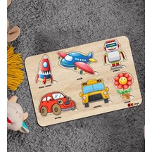 Bk Toys Çocuklar İçin Ahşap Figürlü Eğitici-öğretici Yapboz Puzzle-7