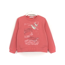 Leylek Baskılı Kız Çocuk Uzun Kollu Basic Sweatshirt Mercan 2023 Mercan Leylek Baskılı Kız Çocuk Uzun Kollu Basic Sweatshirt Mercan 2023 Mercan