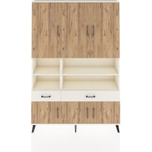 Arges Dolap 8 Raflı 2 Çekmeceli 6 Kapaklı 132x30x195 Aytaşı-ç... Aytaşı