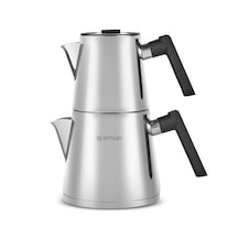 Emsan Ada Midi Çaydanlık Takımı 1l & 2l Gümüş