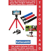Wintoup Telefon Aksiyon Kamerası Yatay Dikey Şık Ahtapot Selfie Tripod Telefon Tutucu Akrobat Stand Çubuğu