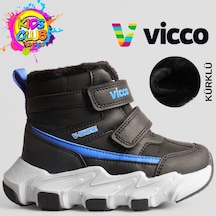Vicco Fon Phylon Kauçuk Taban Ortopedik İçi Yünlü Çocuk Bot Siyah