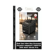Özel Seri Mini Boy Evrensel Seyahat Adaptörü 1005fcr 20w Akıllı Gövde Priz