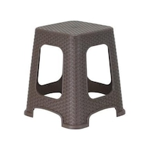 Star Rattan Plastik Tabure 4 Adet Kahverengi