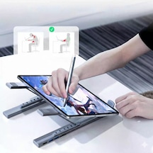 8 İ 1 Arada Type-c Hub Lı Katlanabilir Laptop Standı 4k Hdmı 5gbps 60cm Kılıf Hediyeli